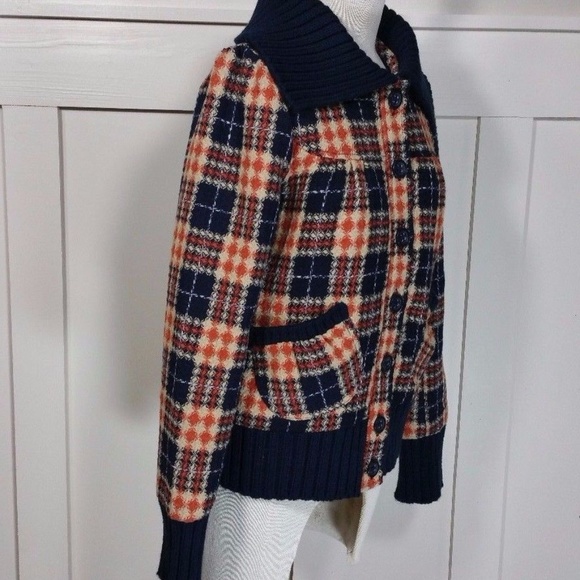 *SOLD* Jack by BB Dakota Knit Plaid Bomber Jacket - Picture 4 of 8